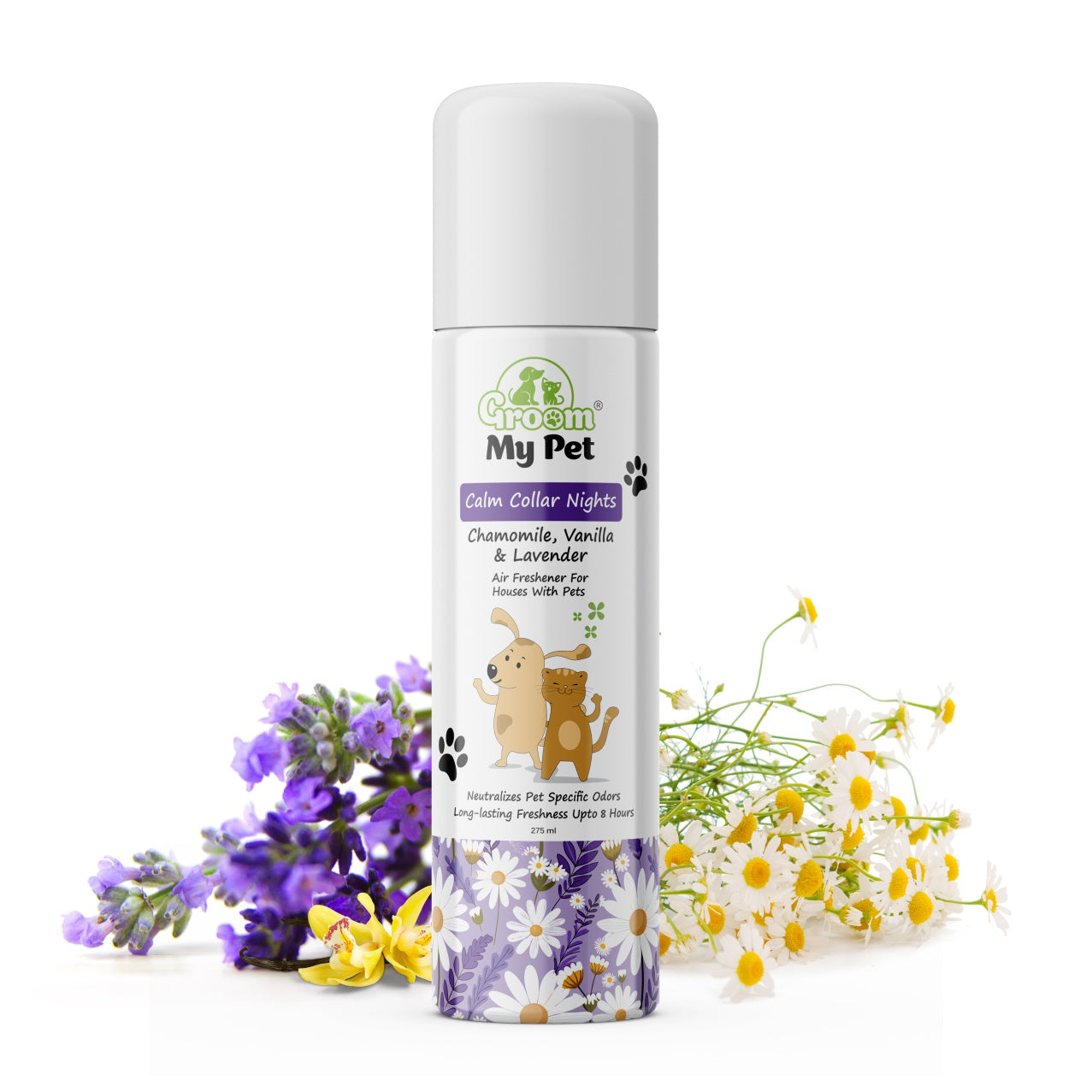 Groom My Pet Calm Collar Nights Air Freshener (Chamomile, Vanilla & Lavender) - 275 ml