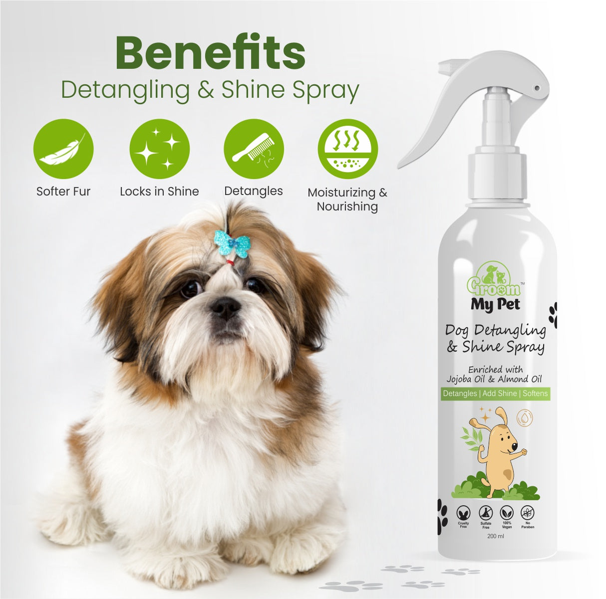Long Hair Shih Tzu Detangling Spray photo