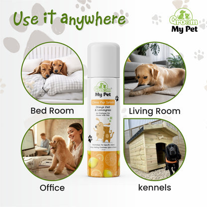 Citrus Pup Splash Air Freshener (Orange Zest & Lemongrass) - 275 ml