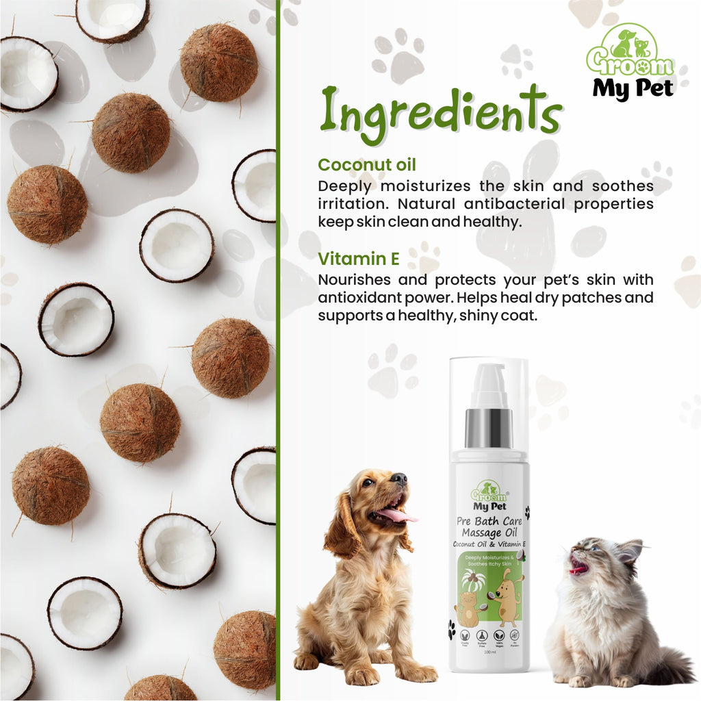 Groom My Pet Pre Bath Care & Massage Oil - 100 ml