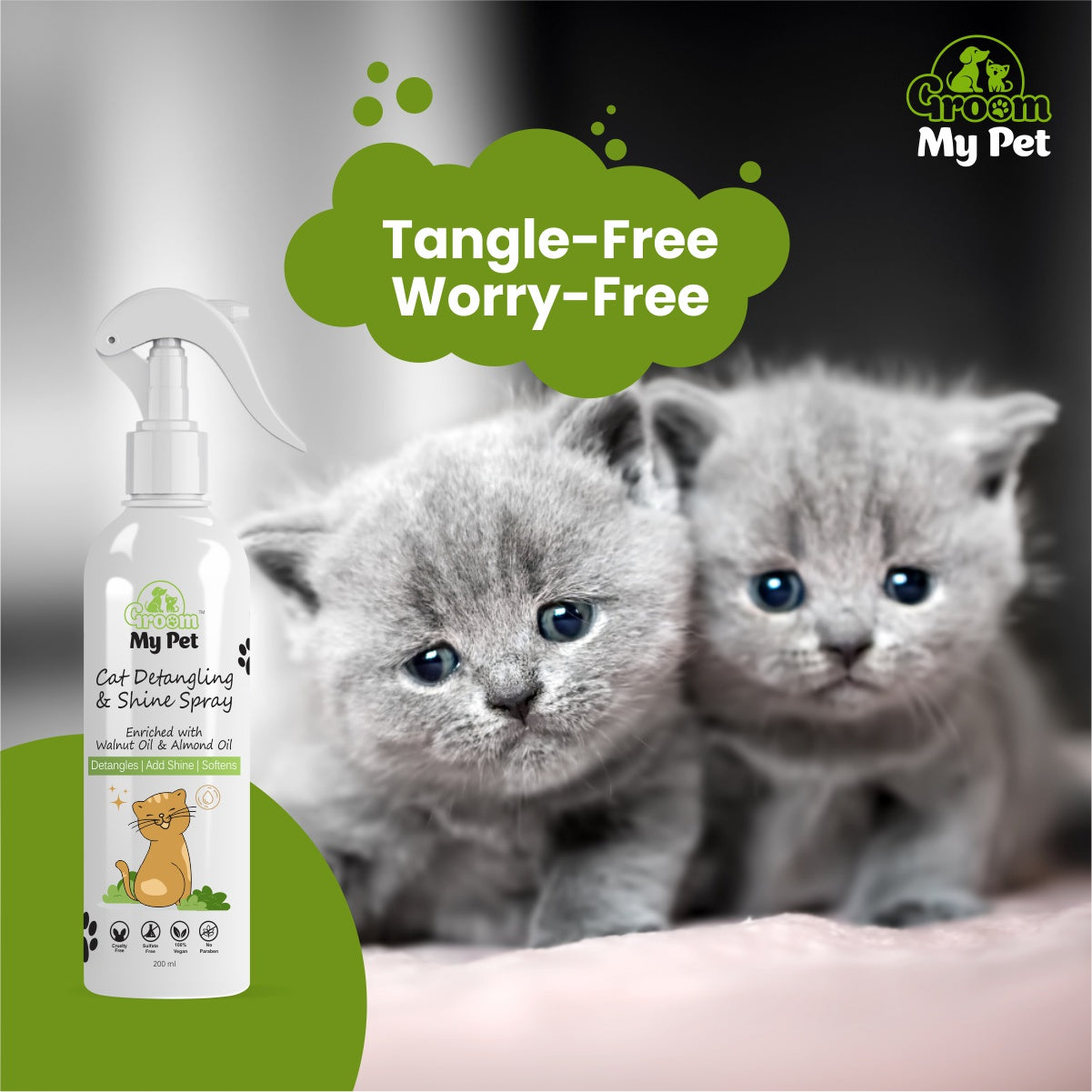 Cat Detangling & Shine Spray - 200 ml