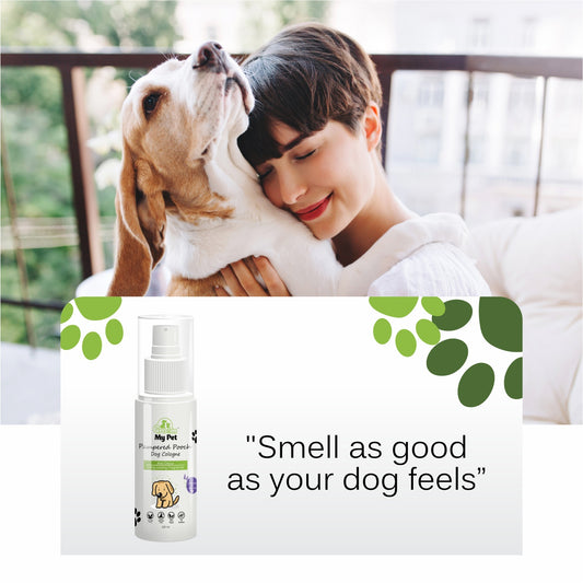 Dog Cologne - Lavender & Jasmine - 120ml + Pet Paw Butter - 100gm + Bathing & Grooming Hand Brush