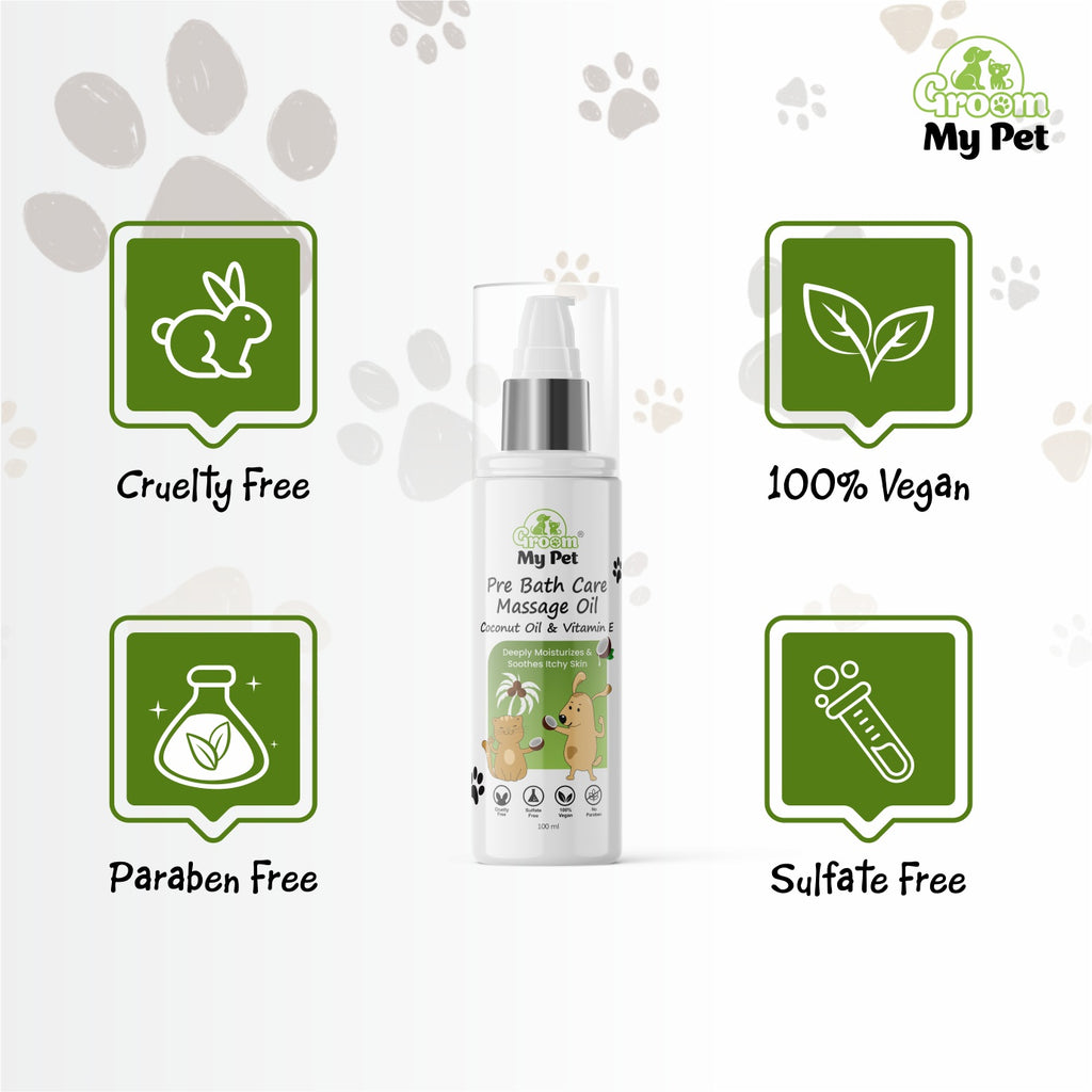 Groom My Pet Pre Bath Care & Massage Oil - 100 ml