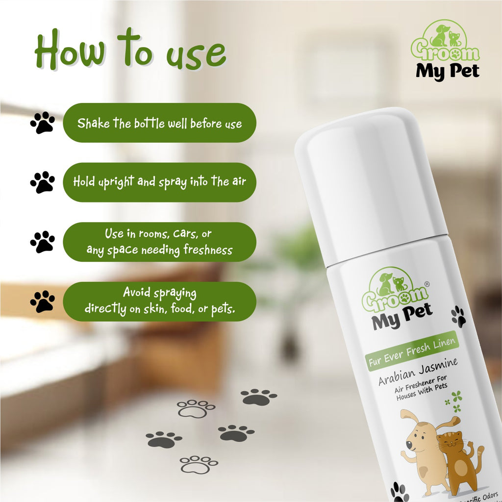 Fur Ever Fresh Linen Air Freshener (Arabian Jasmine) - 275 ml