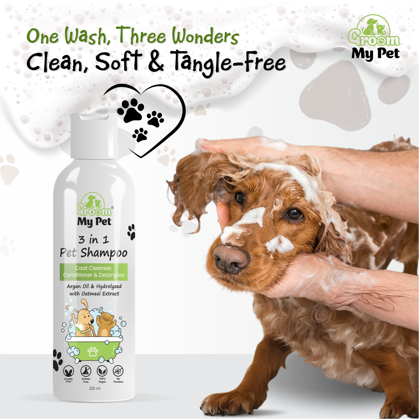 3-in-1 Pet Shampoo 200 ml – GroomMyPet