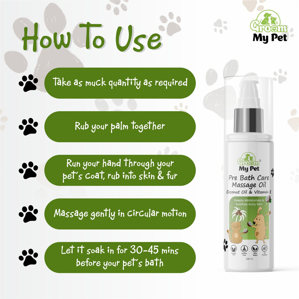 Groom My Pet Pre Bath Care & Massage Oil - 100 ml