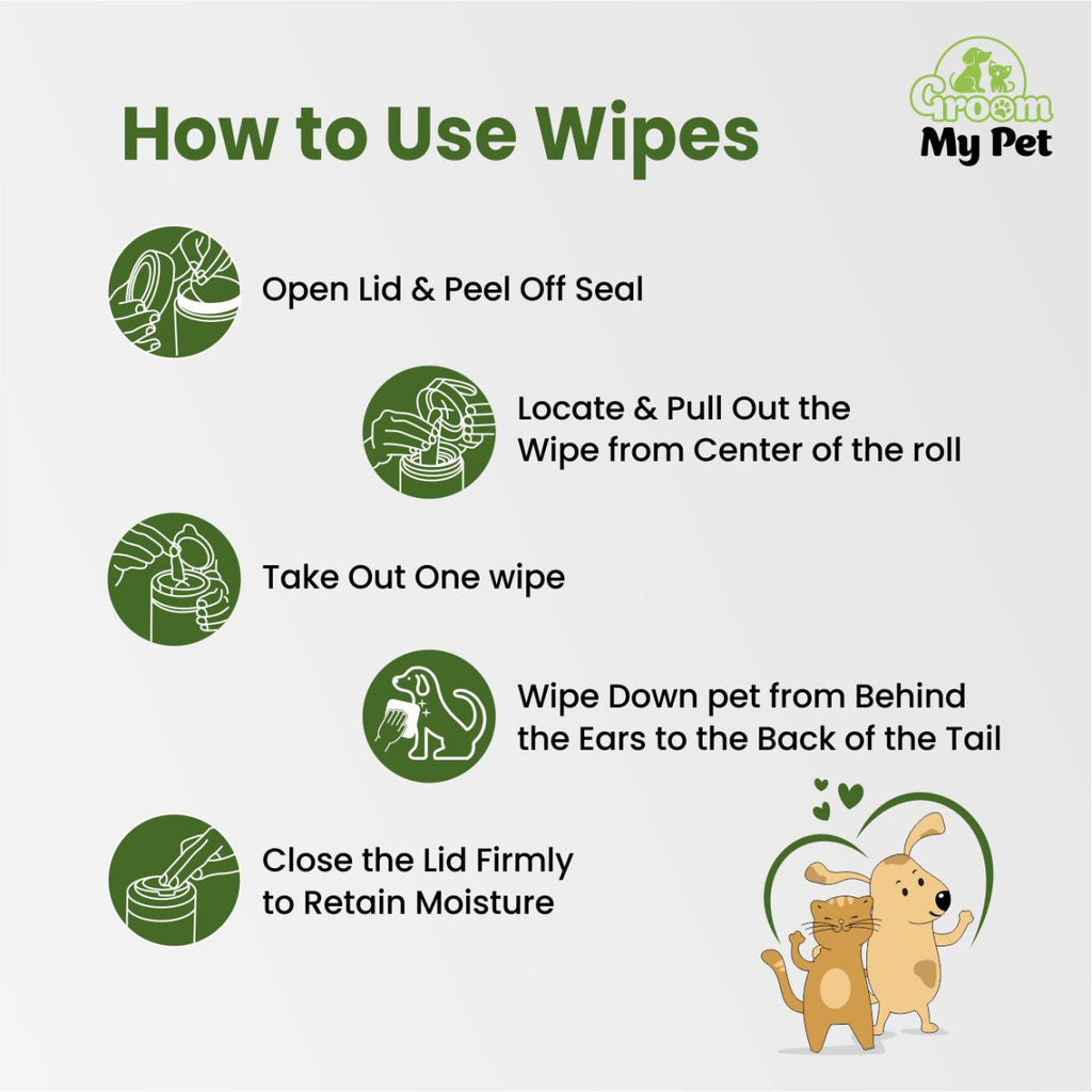Anti-Bacterial Pet Wet Wipes - 100 wipes