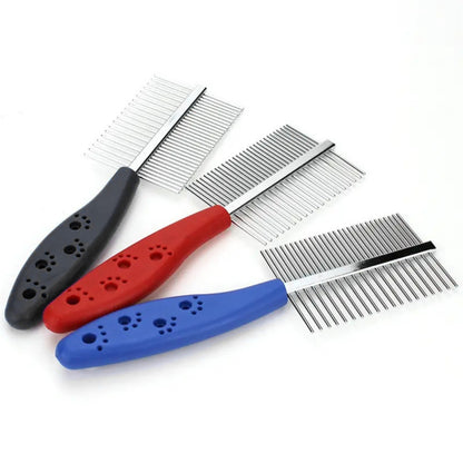 Pet Double Side Steel Comb for Dogs and Cats (color may vary)