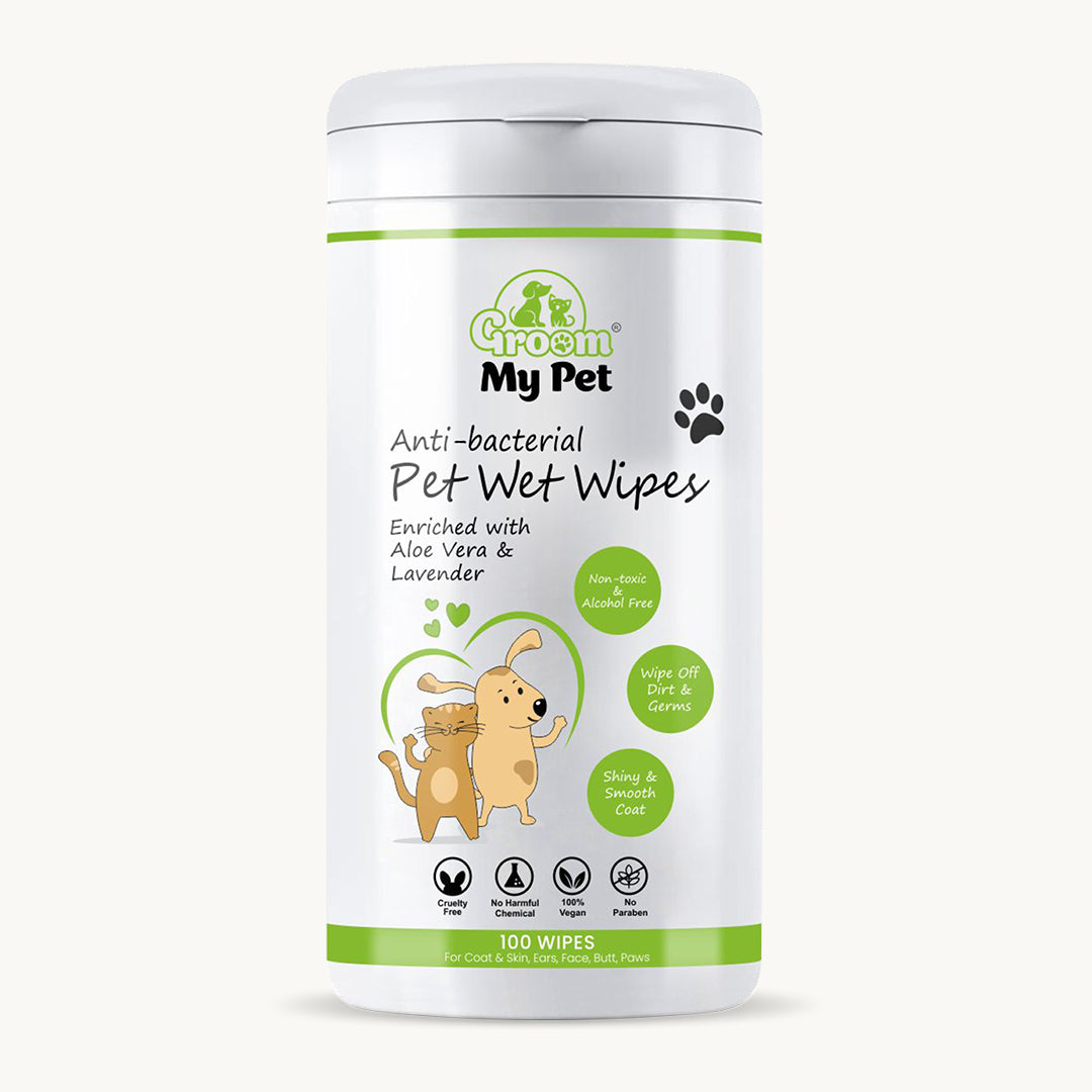 Anti-Bacterial Pet Wet Wipes - 100 wipes