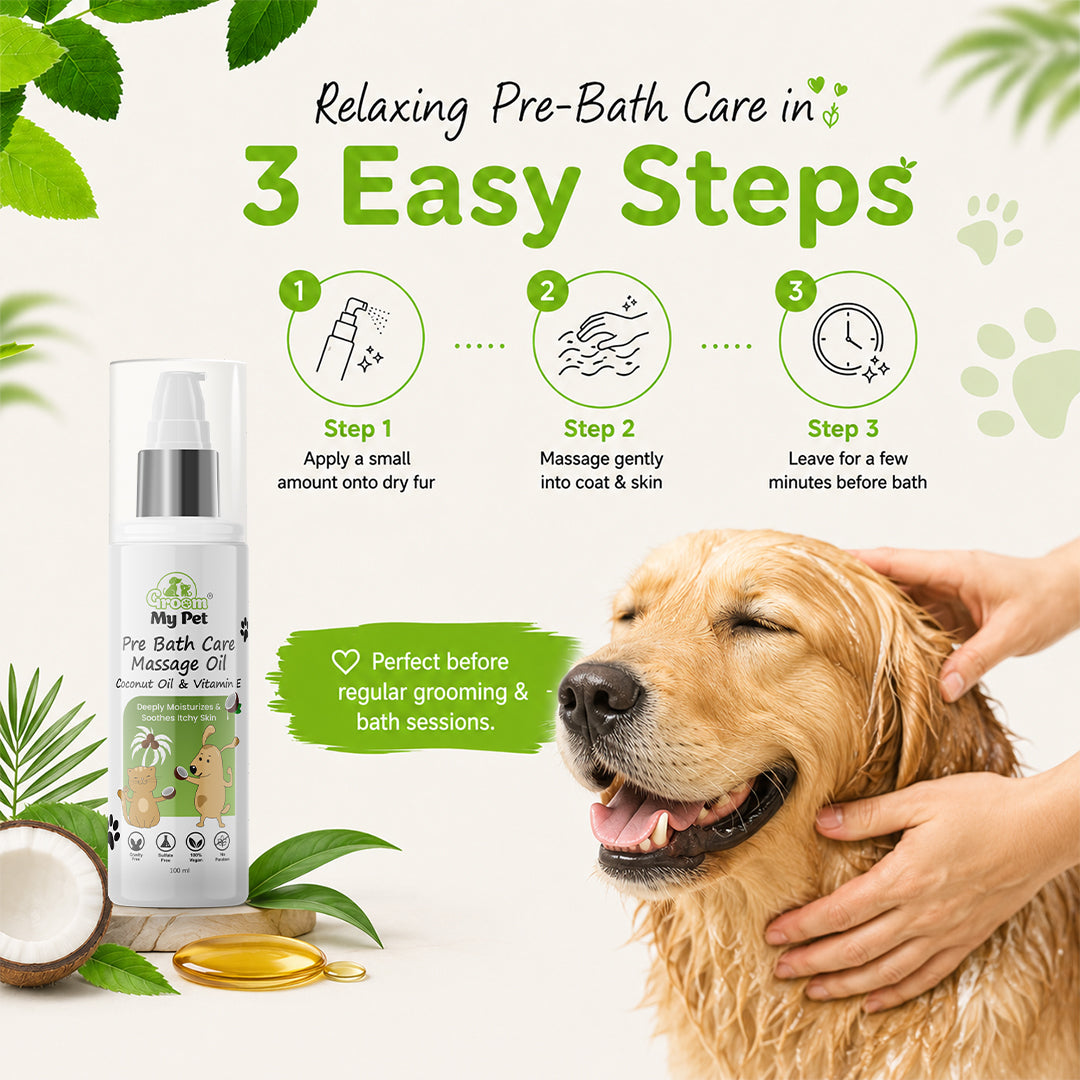Groom My Pet Pre Bath Care & Massage Oil - 100 ml