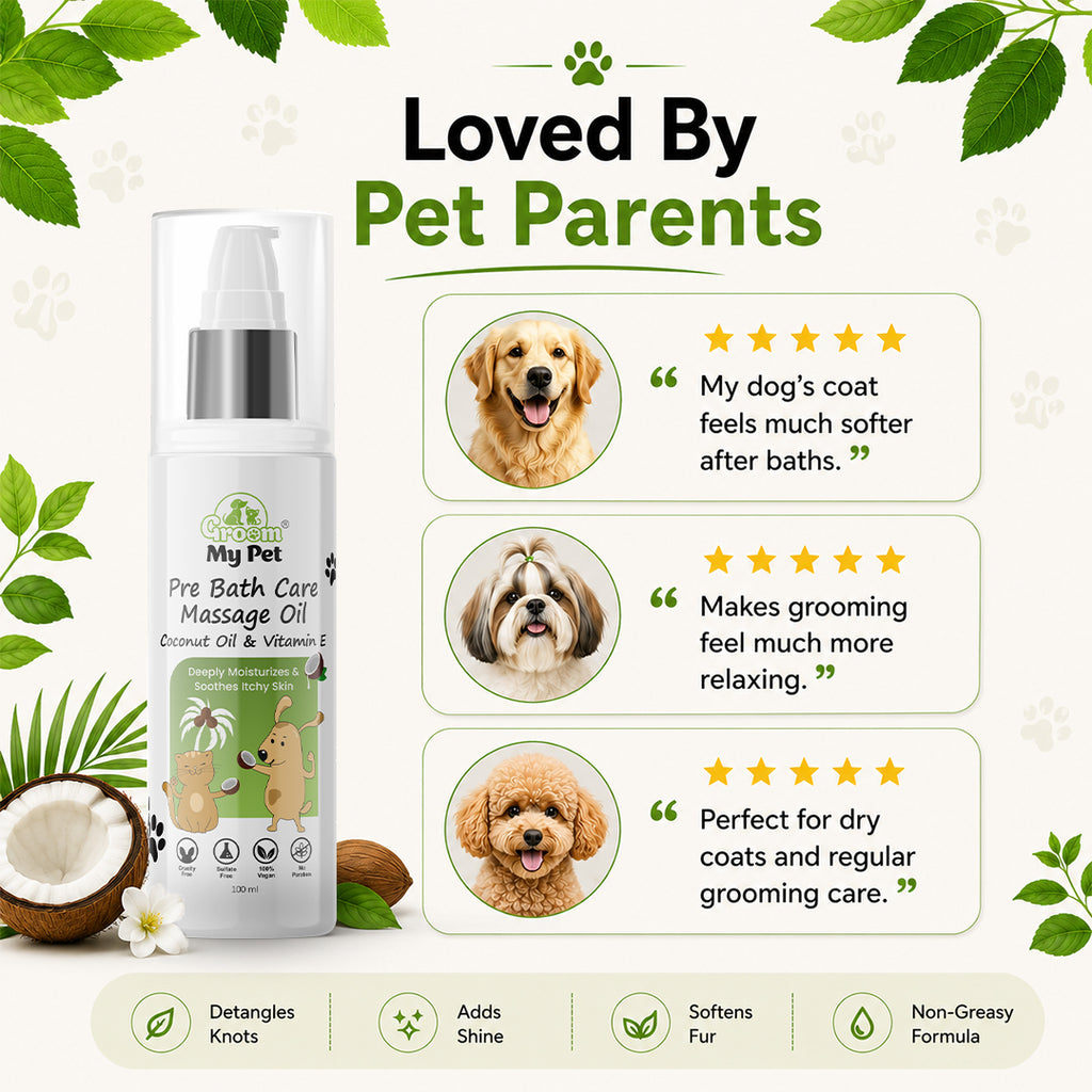 Groom My Pet Pre Bath Care & Massage Oil - 100 ml