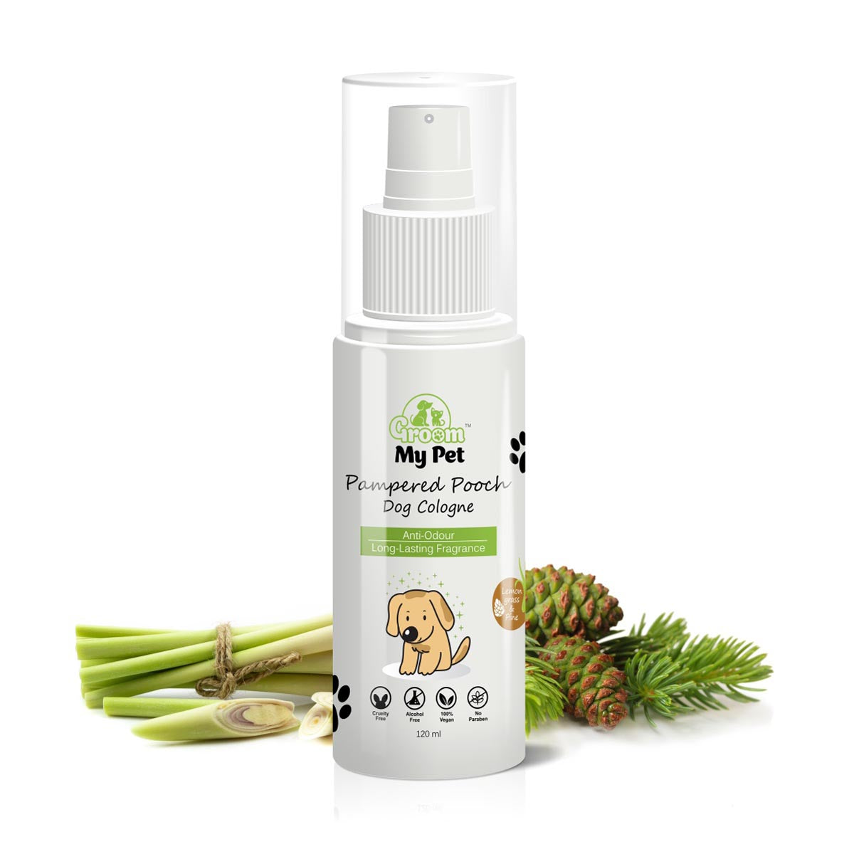 Pampered Pooch Cologne - Lemongrass & Pine - 120 ml