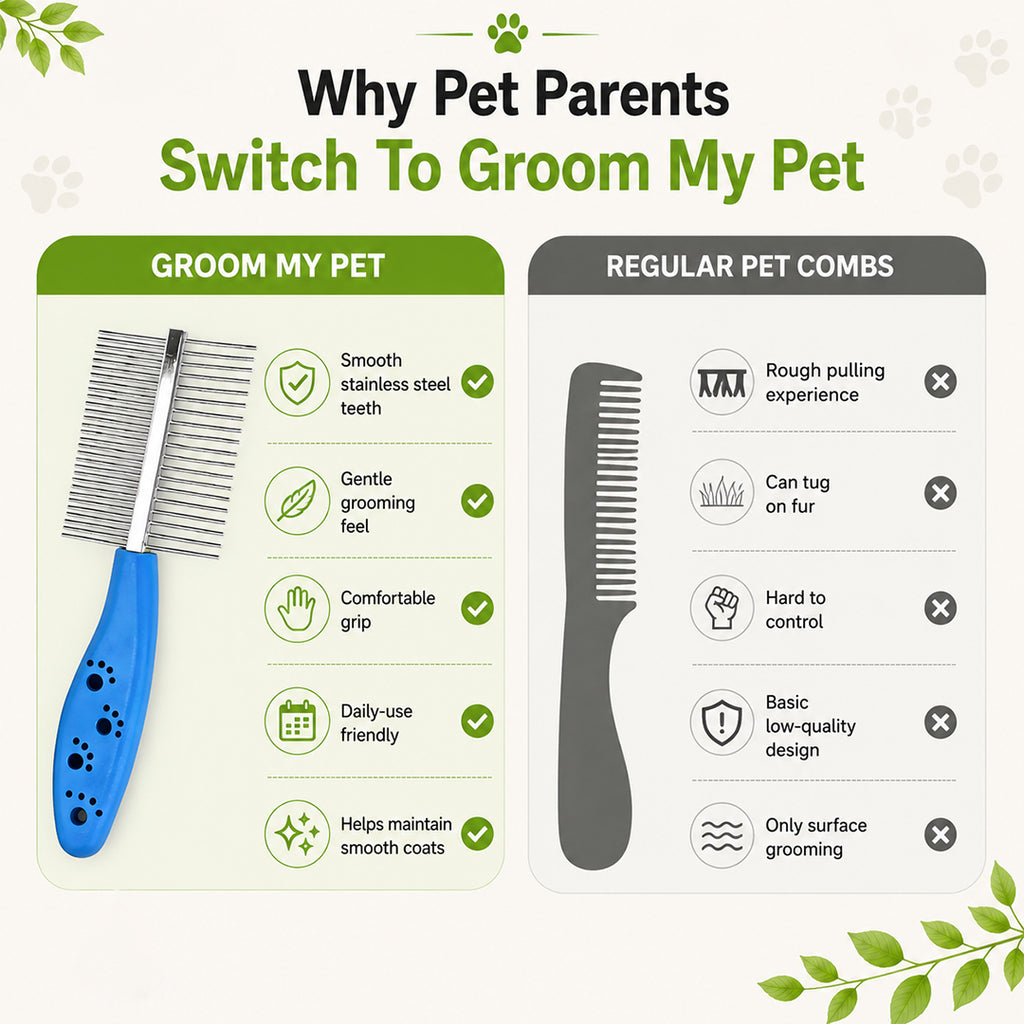 Pet Double Side Steel Comb for Dogs and Cats (color may vary)